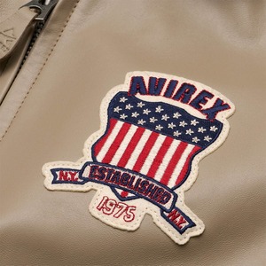 Premium Quality Streetwear Style Avirex <b>Leather</b> Bomber <b>Jacket</b> 100% Genuine <b>Leather</b> Patchwork Embroidered Custom <b>Leather</b> <b>Jacket</b> - Product Image 3