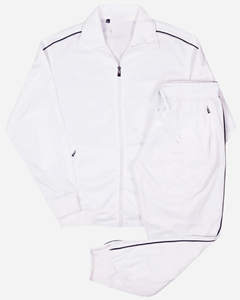 Ensemble de survêtement classique 2 pièces pour homme, couleur verte unie, veste et pantalon de survêtement avec cordon de serrage, tenue de sport active - Product Image 4