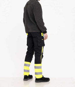 RICSA INTERNATIONAL Men's High Visibility CE Certified Polyester <b>Heat</b> Transfer Printed Work <b>Pants</b> Reflective Stripes Tool - Product Image 2