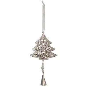Ornement suspendu ange blanc, design en relief, décoration traditionnelle pour arbre de Noël, taille moyenne, fait main - Product Image 3