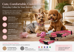 Nuevo Arnés para Mascotas con Bordado de Gato Adorable, Material Ligero y Suave, Disponible en Nailon, Serie de Gatos OEM y ODM, Hecho en Vietnam - Product Image 6