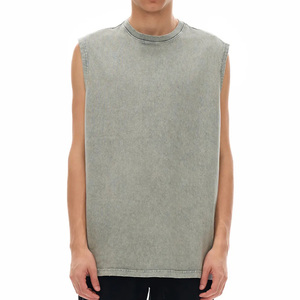 New <b>Men</b> Sleeveless Tank Top Crew Neck Plain White Breathable Polyester Summer Workout Fitness Clothing and online sale - Product Image 6