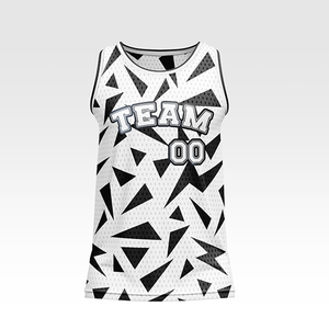 Maillot de basket-ball unisexe personnalisé en polyester respirant et antibactérien avec sublimation par transfert thermique, nom et numéro personnalisés - Product Image 2