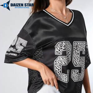 Maillot en maille avec nom d'équipe et nom de joueur personnalisés, 100% polyester, respirant, séchage rapide, antibactérien, manches courtes pour toutes les saisons - Product Image 4