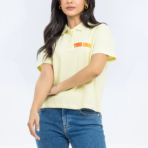 เสื้อผู้หญิง OEM/ODM ผ้าฝ้าย 100% สวมใส่สบาย ทรงปกติ สีพื้น ปักโลโก้ตามสั่ง ราคาถูก สำหรับฤดูร้อน ปี 2026 - Product Image 1