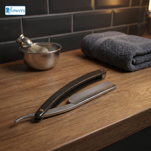 Rasoir à raser avec manche en plastique pliable, manche noir, lame en acier inoxydable, bord lisse, qualité supérieure - Product Image 2