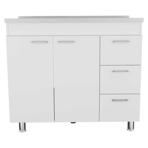 Mobile da cucina a tripla porta Rushville con Base a doppie porte e tre cassetti - Product Image 5