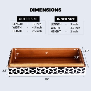 Boîte à bijoux décorative en os incrusté, cadeau et organisateur haut de gamme faits à la main - Product Image 2