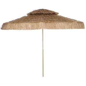 Ombrellone da Patio Hula Thatched Tiki da 3 m con 8 Stecche, Protezione UPF30+, Materiale in Poliestere - Product Image 1