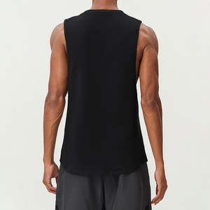 Débardeur de sport classique en coton pour homme, coupe ajustée, longueur mi-cuisse, haut de gamme, pour la gym, le sport, la course et les loisirs - Product Image 4