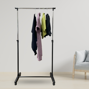 Organizador de ropa de barra individual para interior desmontable personalizado, perchero colgante con ruedas para sala de estar - Product Image 4