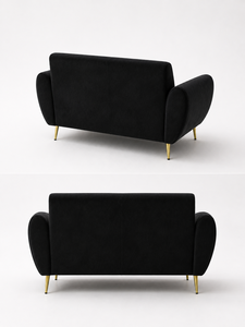Sofá Moderno Esmeralda 221 ROMA, Conjunto de 221 Plazas para Sala de Estar, Apartamento, Hotel, Uso Ecológico, Tela Personalizada, Mueble Cuadrado Curvo - Product Image 6