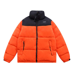 OEM Customized Unisex Winter Thick Puffer <b>Coat</b> Casual Style Vintage Worsted 100% Cotton Stand Collar Breathable Plus Size High - Product Image 2