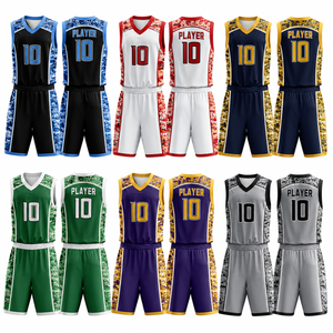 Ensemble de maillots et shorts de basket-ball personnalisés pour jeunes, sublimés, OEM ODM, fabricant de vêtements de basket-ball - Product Image 2