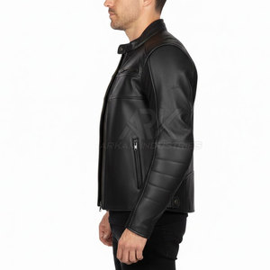 Chaqueta de cuero para motocicleta para hombre, hecha con cuero de alta calidad, estilo nuevo, gran venta. - Product Image 3
