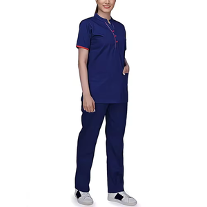 Ensemble de Blouse et Pantalon Médical Femme de Haute Qualité, Manches Courtes, Respirant, pour Hôpital et Clinique, Idéal pour Médecins et Infirmières - Product Image 3