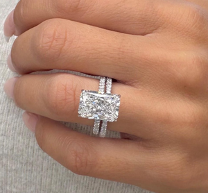 7 Carat Radiant Cut Lab grown Diamond <b>Ring</b> 925 Sterling <b>Silver</b> Beautiful <b>Ring</b> Gift For Her - Product Image 1