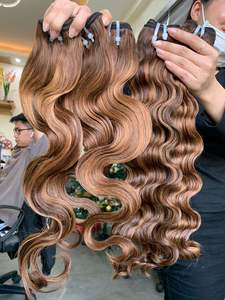 Paquetes y pelucas onduladas de un solo cuerpo de trama de cabello humano vietnamita 100% cabello natural con precio al por mayor - Product Image 6