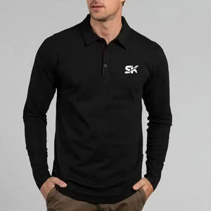 Camiseta Polo Lisa de Manga Larga para Hombre, Diseño Personalizado 2026, Producto de Invierno - Product Image 1