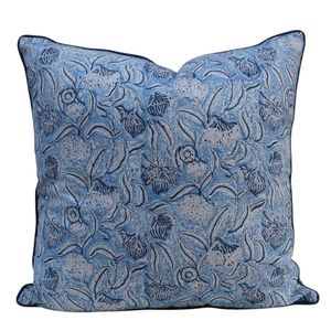 Housse de coussin décorative à imprimé floral, 50x50 cm, carrée, en lin et coton, lavable, à prix avantageux - Product Image 4