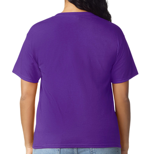 Camiseta de Mujer, Color Morado, Algodón Suave, Informal, Manga Corta, Cómoda, Básica, Ropa de Moda, Venta al Por Mayor Personalizada - Product Image 5