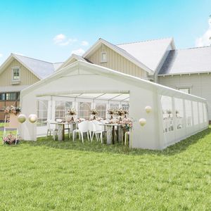 Tenda a baldacchino bianca 40FT X 20FT con pareti laterali rimovibili e usi versatili per auto - Product Image 2