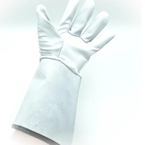 Gants de soudage TIG en cuir de mouton et de vache, résistants à l'abrasion et à la chaleur, pour la lutte contre les incendies, la construction et le barbecue - Product Image 4