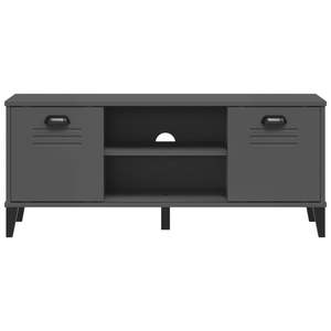 Banco para guardar zapatos de madera de ingeniería, color gris antracita, tamaño mediano - Product Image 5