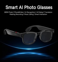 Lunettes Intelligentes 8MP à 3 Objectifs avec Traduction IA, Réponse aux Appels, Lecture Musicale Stéréo Hi-Fi et Fonctions Sportives