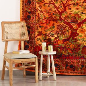 Tapiz Mandala del Árbol de la Vida Estilo Hippie, Decoración Bohemia Psicodélica con Diseño Floral Intrincado, Colcha Decorativa India para Dormitorio - Product Image 1