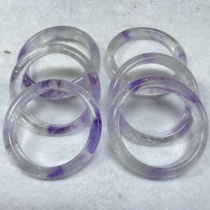Women's Multi-Color Resin Handmade Hand-<b>painted</b> Cuff Bracelet 8mm Bead Size Transparent <b>Stone</b> Handle Handbag Jewelry Fashion - Product Image 2