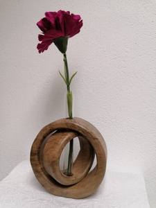 Juego de jarrones geométricos de madera de moda, hechos a mano, con acabado natural, minimalistas, para decoración de mesa del hogar. - Product Image 5