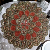 Sets de table ronds à perles |   Sets de table décoratifs faits à la main pour la salle à manger, les mariages, la maison, la cuisine, les centres de table, les dessous de verre pour le thé, la décoration intérieure