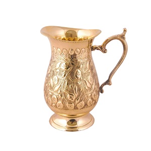 Traditional Brass <b>Jug</b> Mughal Design Water Pitcher Handcrafted Brass Water Storage <b>Drinking</b> Vintage Dining Table Decor - Product Image 6