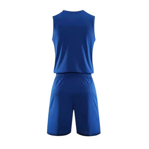 Ensemble de maillots de basket-ball pour hommes adultes, conçus sur mesure, respirants, avec logo imprimé par sublimation, uniforme d'entraînement de basket-ball uni - Product Image 3