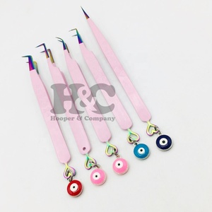 Pince à épiler professionnelle pour extensions de cils, en acier inoxydable, anti-magnétique, anti-statique, durable, personnalisable avec logo, éco-responsable - Product Image 4