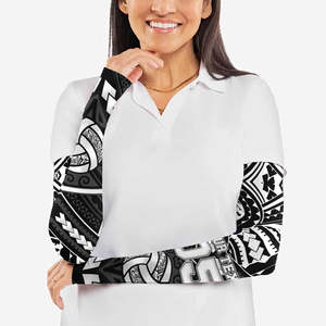 Manguitos de seda helada unisex con estampado de sublimación de camuflaje y color liso, UPF50+, para uso exterior refrescante en todas las estaciones. - Product Image 4