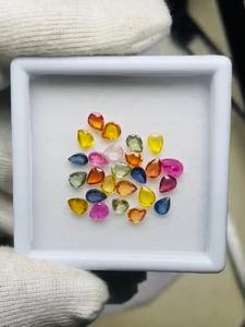 Saphir naturel multicolore, taille poire, 8,42 carats, qualité AAA, avec lueur et belle variété de couleurs, parfait pour la création de bijoux. - Product Image 6