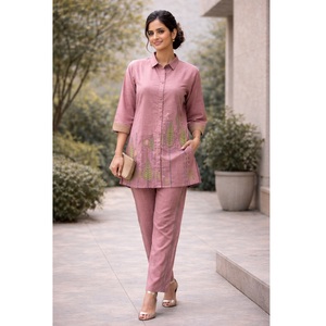 Luxurious Collection of Women's Co-ord Pink Set of Half Sleeve For Regular and Party Wear Available at Low Price - Product Image 1