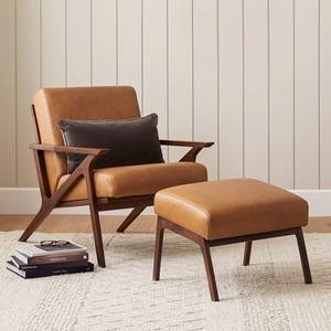 Mid-Century Solid Teak Wood Relaxing Chair with <b>Footrest</b> - Product Image 1