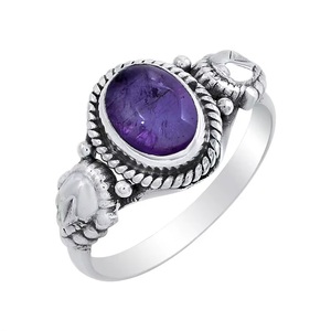Beautiful Purple Amethyst <b>Ring</b> 925 Sterling <b>Silver</b> <b>Stacking</b> Gemstone <b>Ring</b> Trendy for Engagement Cute Fancy <b>Ring</b> Wholesale - Product Image 4