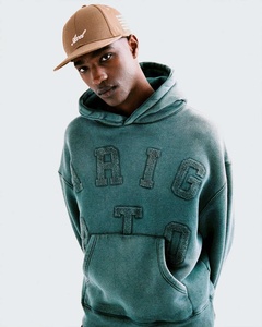 Hoodies de qualité supérieure 400 GSM 100% coton, coupe ample, fabriqués par des fabricants de hoodies surdimensionnés en molleton de coton, coupe courte et épaisse - Product Image 5