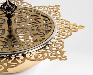 Luxury Look Metal Incense Holder <b>Bakhoor</b> Burner for Ramadan Decorative Gulf Supplier <b>Oud</b> Incense Holder Gold Finished Wholesale - Product Image 2