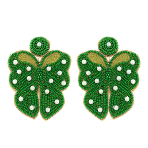Colorful Beaded Drop Earrings Women's Bohemia Style Rainbow Pattern Party Jewelry Crystal Rhinestone Accent - Product Image 5