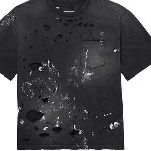 Camisetas Modernas Holgadas con Efecto Desgastado para Hombre, 100% Algodón, Ligeras, con Impresión de Logotipo Personalizado, Ropa Urbana, Servicio OEM - Product Image 6