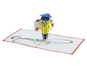 สินค้าใหม่ การ์ดอวยพร 3 มิติทําด้วยมือแบบกําหนดเองพร้อมดินสอสวมหมวกรับปริญญา - Product Image 2