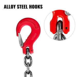 Eslinga de Cadena de Grado 80 de 5 Pies, Ganchos de Agarre de Doble Pata de 3/8'' x 5'', Capacidad de 4T, Cadena de Doble Pata de 0.375'' x 5 Pies para Eslingas - Product Image 5