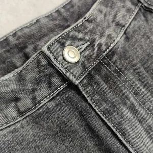WS-016 Pantalones Cortos Vaqueros de Hombre con Logo Personalizado, Tiro Medio, 100% Algodón, Cierre de Cremallera, Estilo Skater, Holgados, Antiarrugas, Transpirables, Ecológicos - Product Image 3