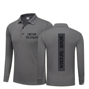 เสื้อเชิ้ตแขนยาวผู้ชายไซส์ใหญ่พิเศษ คุณภาพพรีเมียม ผ้าฝ้าย 100% ระบายอากาศได้ดี เหมาะสำหรับกอล์ฟ พิมพ์ลายโลโก้ด้วยเทคนิคซิลค์สกรีน - Product Image 1