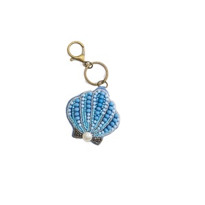 Luxury Seed Beads Beaded Embroidery Keychain With Handmade Floral Design Stylish Handmade Seed Beads Embroidery Keychain - Product Image 3